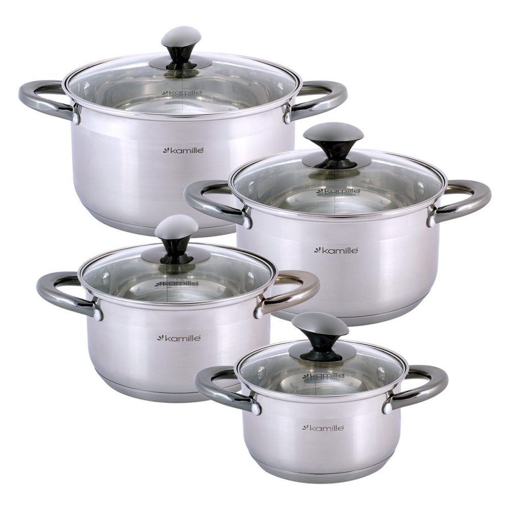 Набор посуды Kamille 8пр.KM-4927 1,5 л; 2 л; 3 л; 5 л