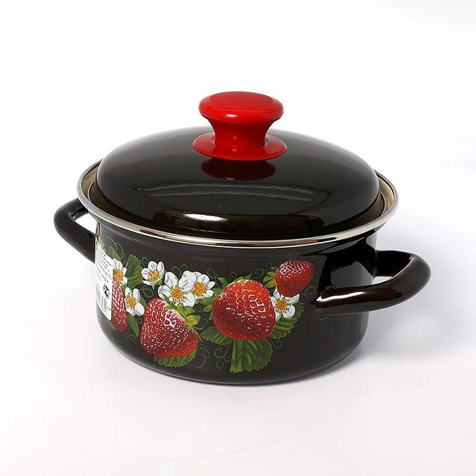 Кастрюля 1,5л цил.об.с рис.(коричн.) 51904-352/6