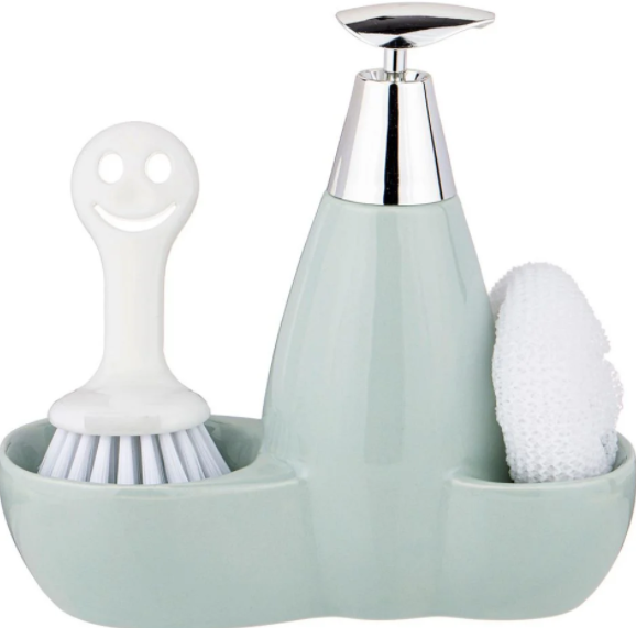 Дозатор Для Моющего Средства 500 Мл + Губка И Щетка 20*9*18 См 755-219