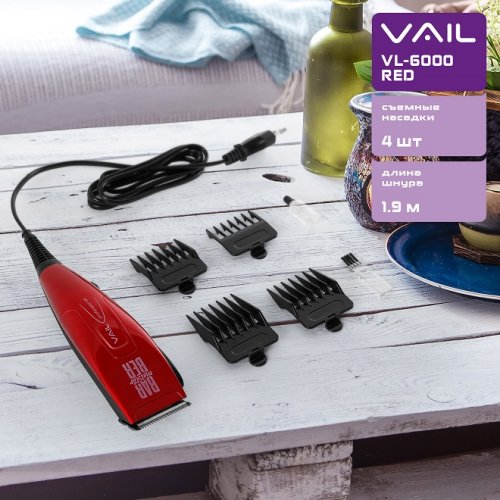 Машинка для стрижки VAIL VL-6000 red