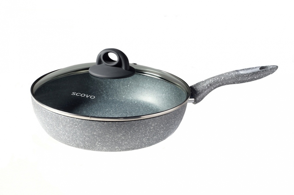 Сотейник Scovo StonePan ST-021 штамп мрам 24х8,5см +кр