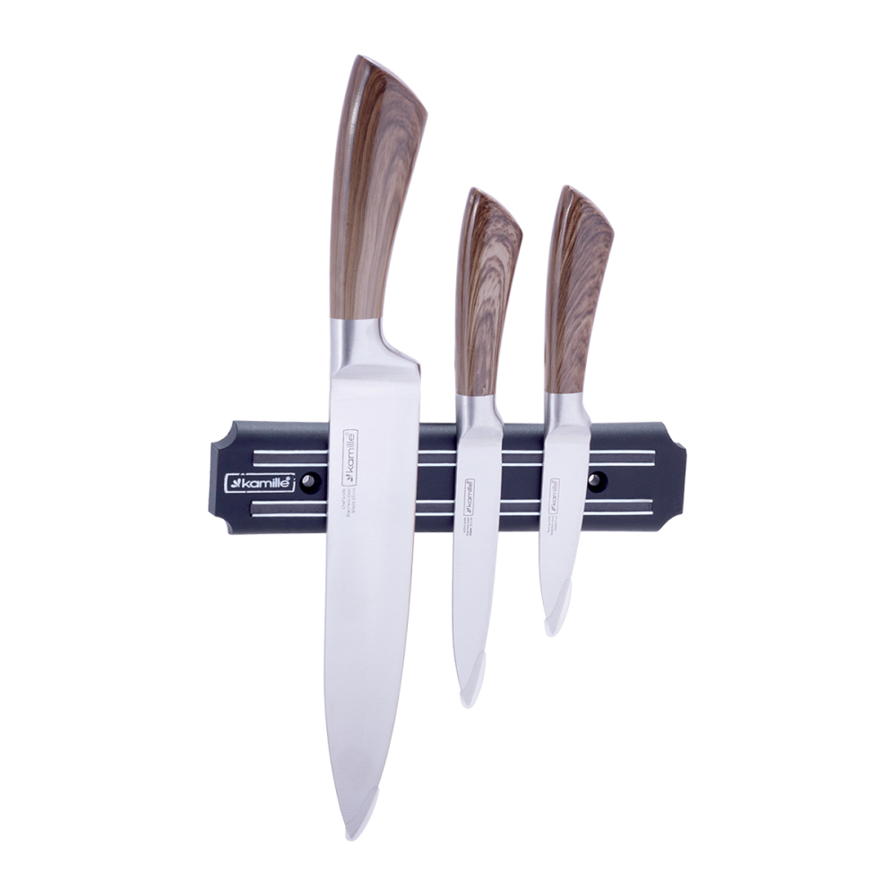 Ножи Kamille KM-5042 3пр.+магнитн.держатель