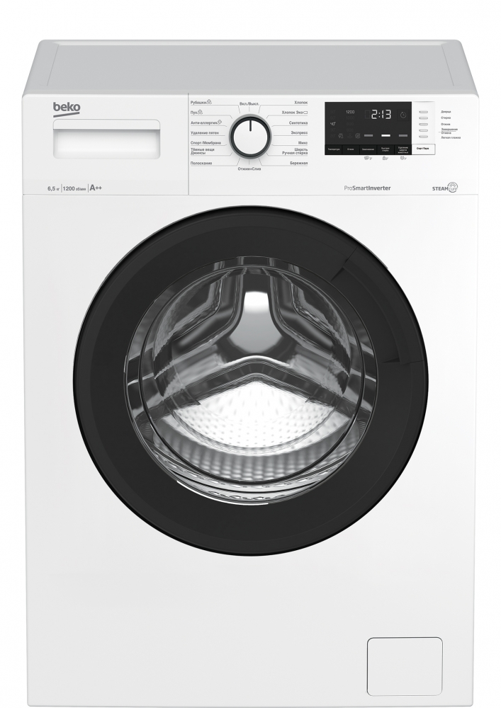 Стиральная машина Beko WSRE6H612ZAWI белый/черный