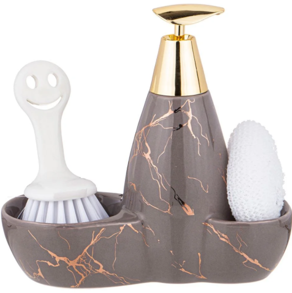 Дозатор Для Моющего Средства Fantasy 500 Мл + Губка И Щетка 20*9*18 См 755-222