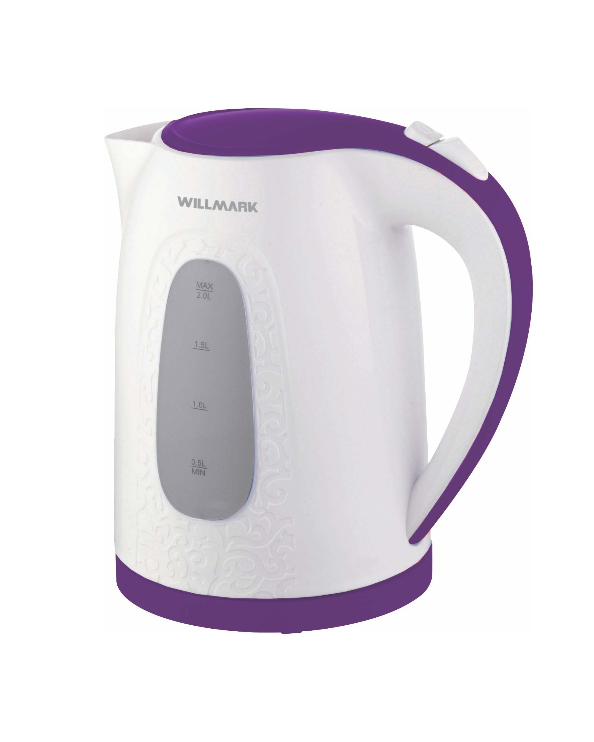 Электрочайник Willmark WEK-2009P Белый/фиолетовый