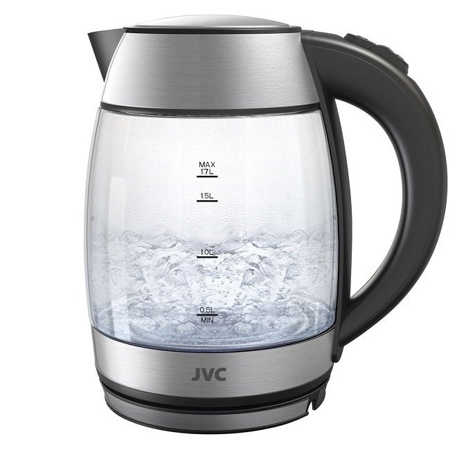 Электрочайник JVC JK-KE1707 черный/серебристый