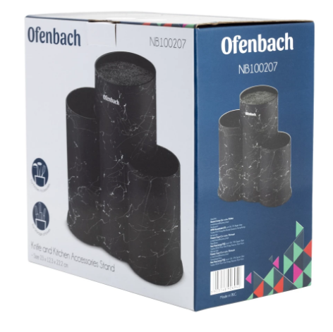 Подставка для ножей и кухонных принадлежностей тройная Ofenbach NB100207