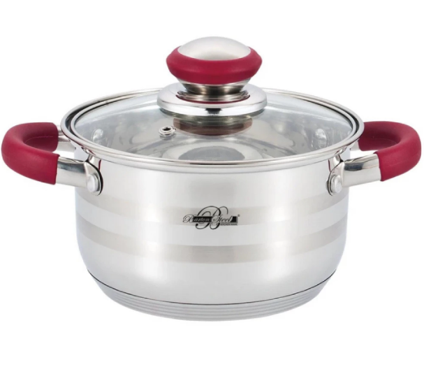 Кастрюля Barton Steel BS 2800-16 red 1,8 л