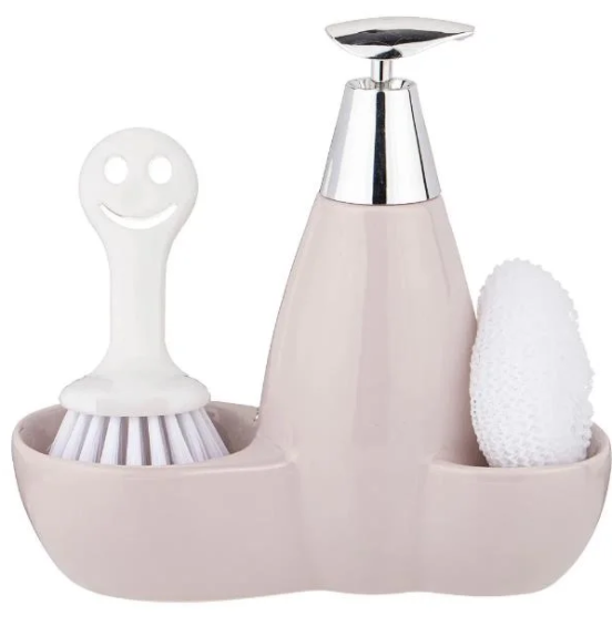 Дозатор Для Моющего Средства 500 Мл + Губка И Щетка 20*9*18 См 755-085