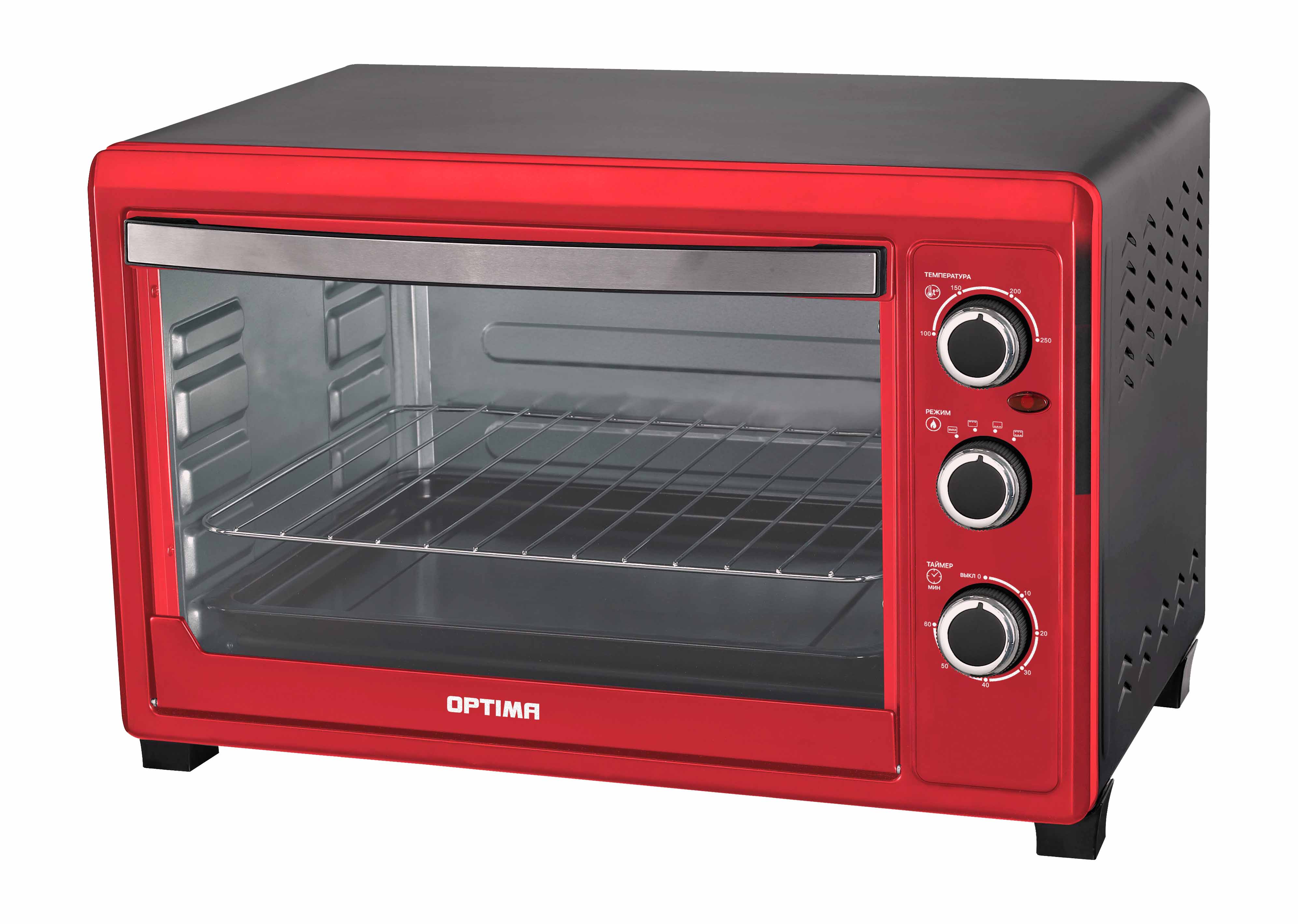 Электропечь Optima O-453 Черный/красный