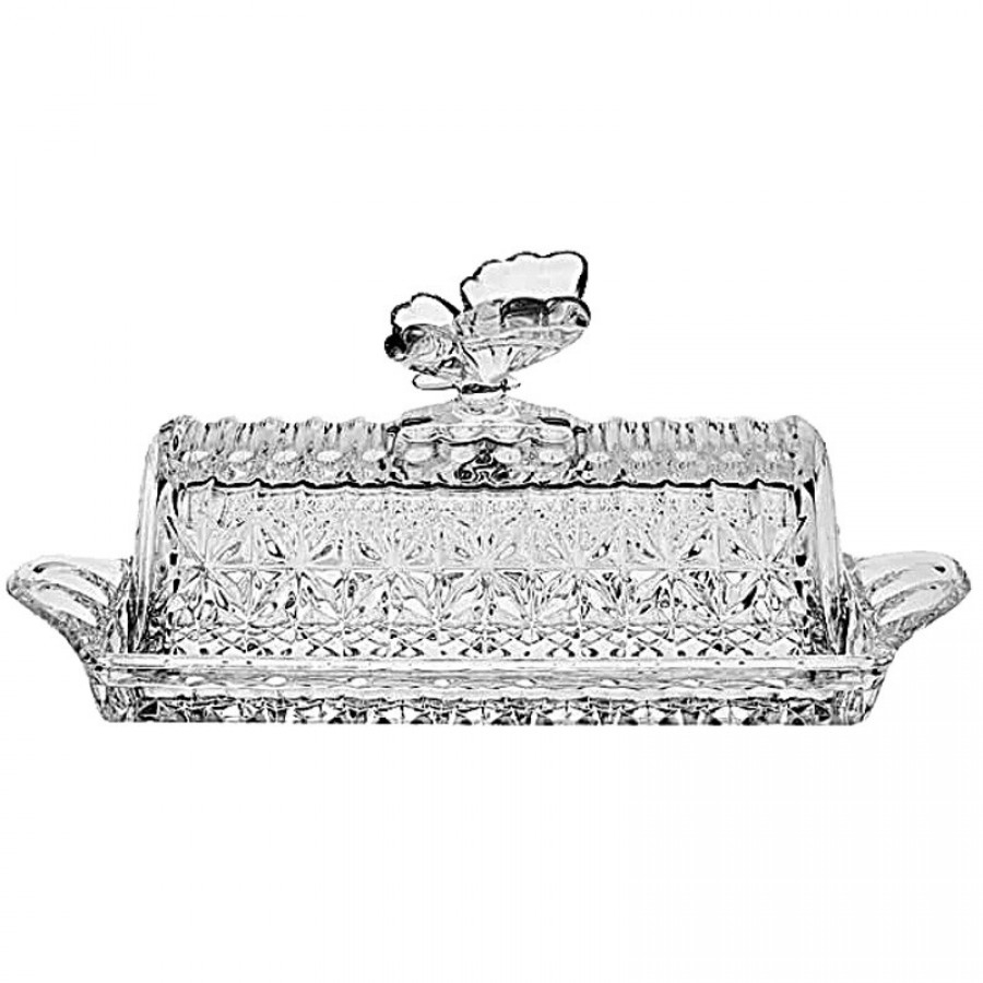 Масленка Butterfly Бабочка, 20.5 см 930/52750/1/65400/205-109 Crystal Bohemia