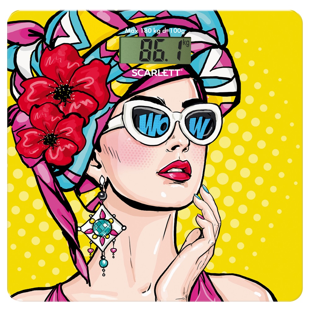 Весы напольные электронные Scarlett SC-BS33E068 "Pop-art" 