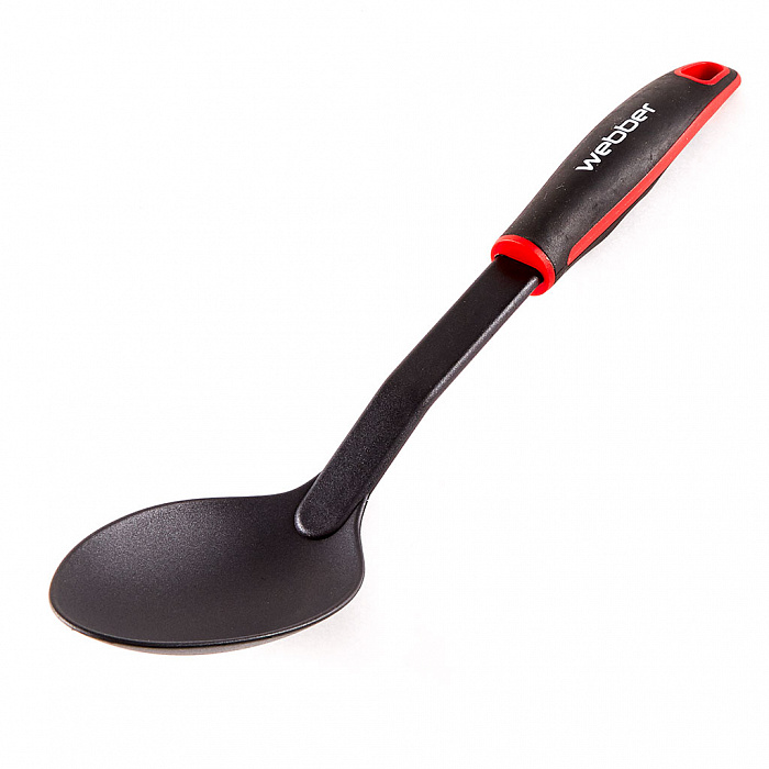 Ложка поварская 32см BE-1158N черная с красным "Classic Tomato" Webber