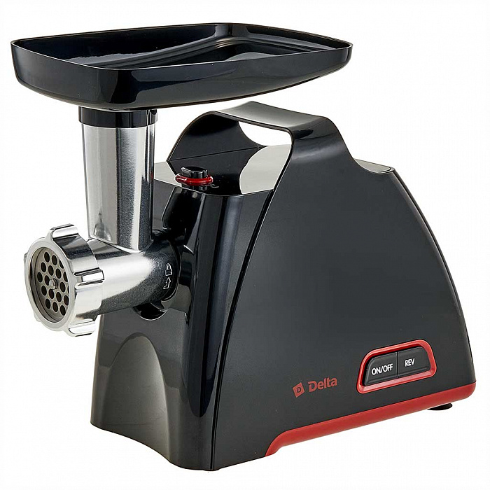 Мясорубка Delta DL-6104M черная с красным