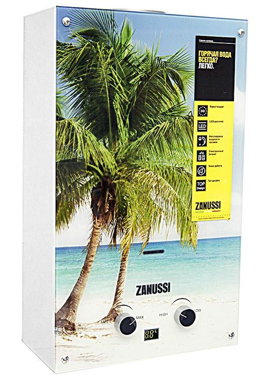 Газовая колонка Zanussi GWH 10 Fonte Glass Paradiso