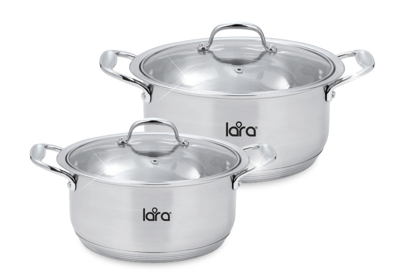 Набор посуды Lara LR02-105 Lara HARMONY 2 пр. кастр. 2.3л + 4.2л
