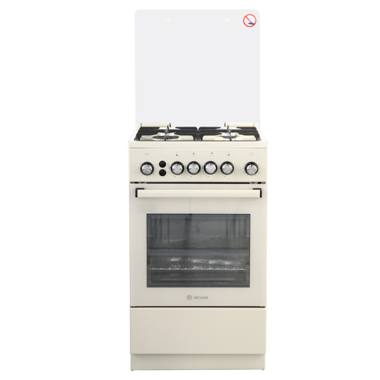 Плита газовая DE LUXE 5040.40г (кр) ЧР-013 слоновая кость