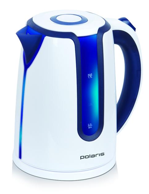 Электрочайник POLARIS PWK1754CLWr бело-синий