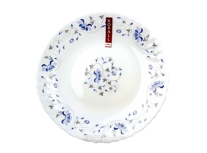Тарелка обеденная 19см LHP75-1059 "Синяя вуаль" Коралл