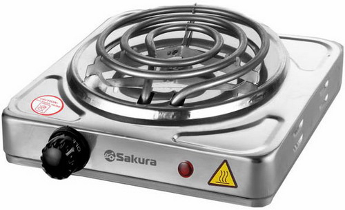 Плитка электрическая Sakura ПЭ-08Н нерж