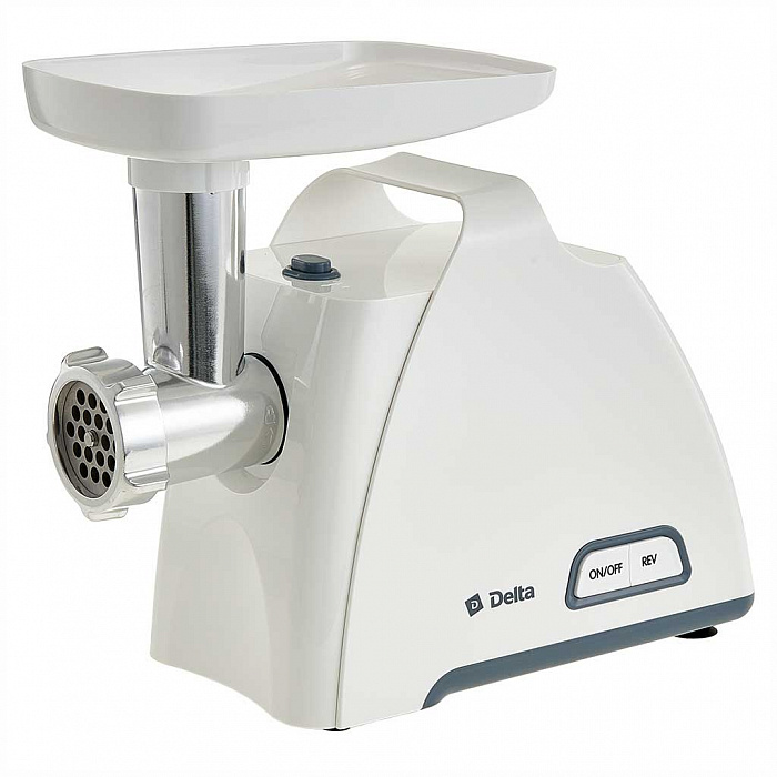 Мясорубка Delta DL-6104M белая с серым