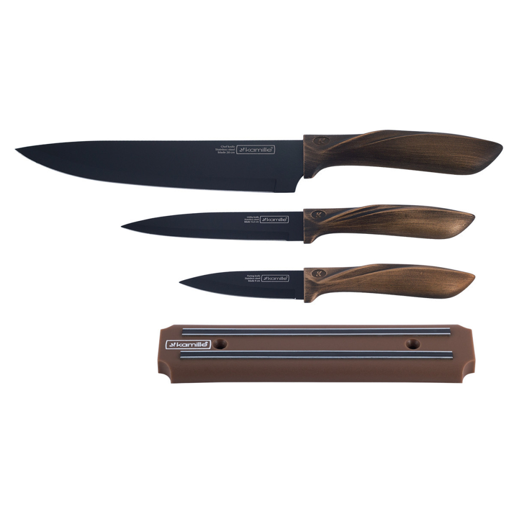 Ножи Kamille KM-5167 3пр.+магнитн.держатель