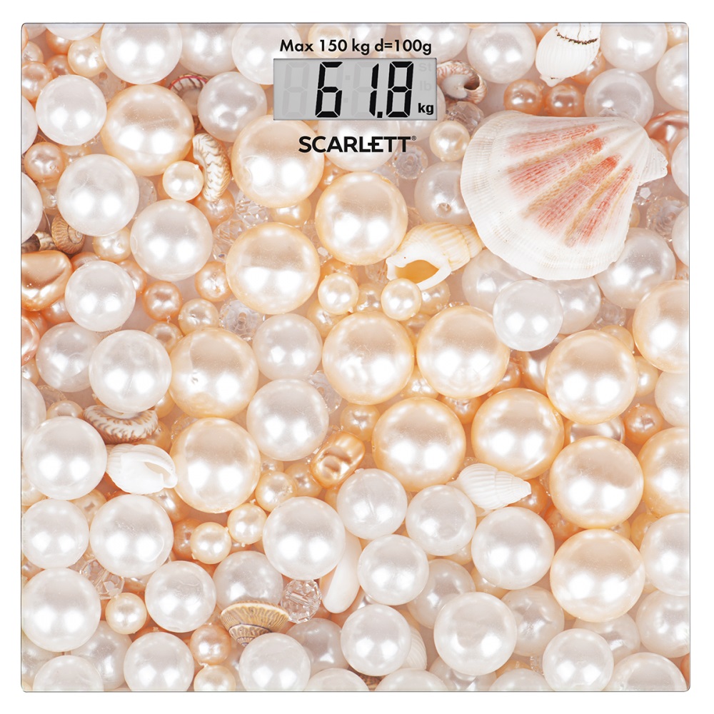 Весы напольные электронные Scarlett SC-BS33E085 "Жемчуг" 