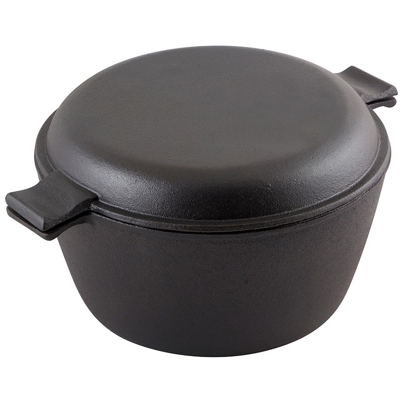 Кастрюля чугунная с крышкой-сковородкой CC-24/45, 4,5 л /1 л 985009