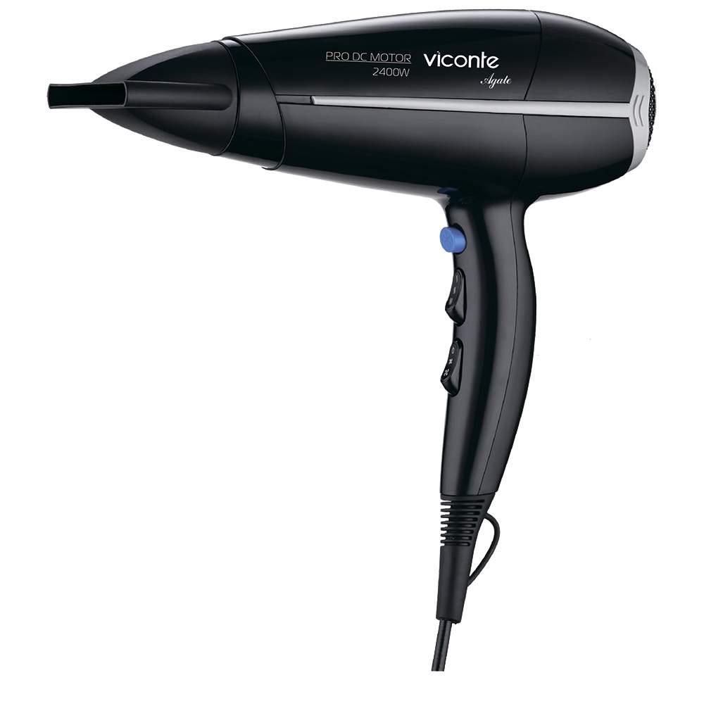 Фен Viconte VC-3750 чёрный с серым