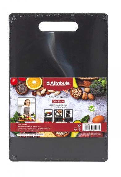 Доска разделочная 20х30см ABX145 black "Marble" Attribute