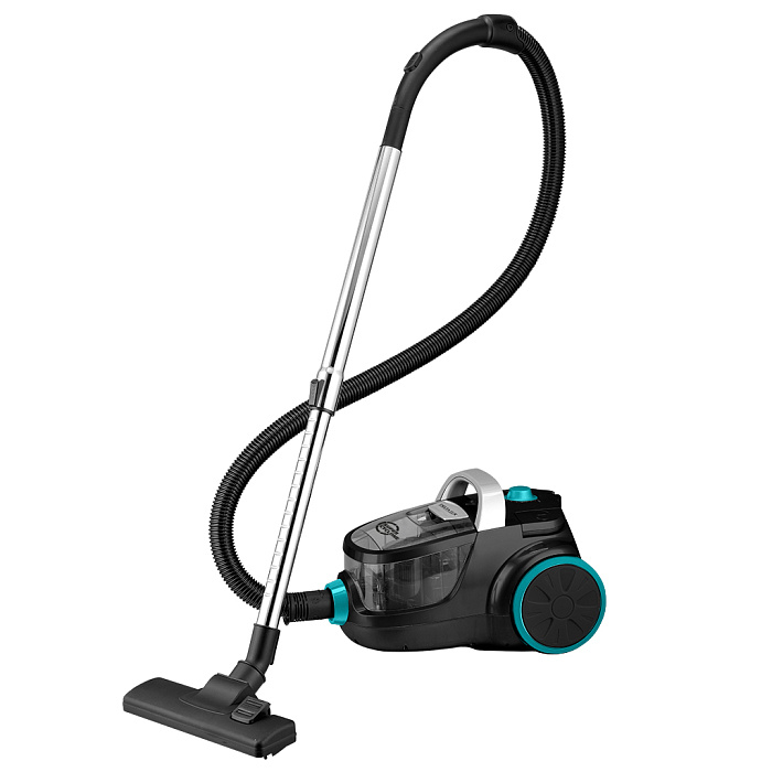 Пылесос DELTA LUX DL-0836 черный с бирюзовым