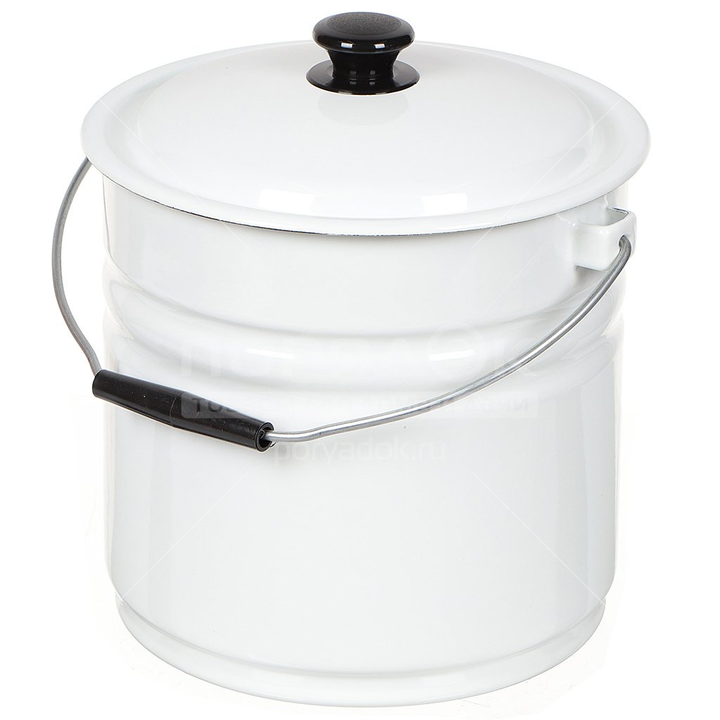 Ведро эмалированное, 12 л, с крышкой 41204-242-У2