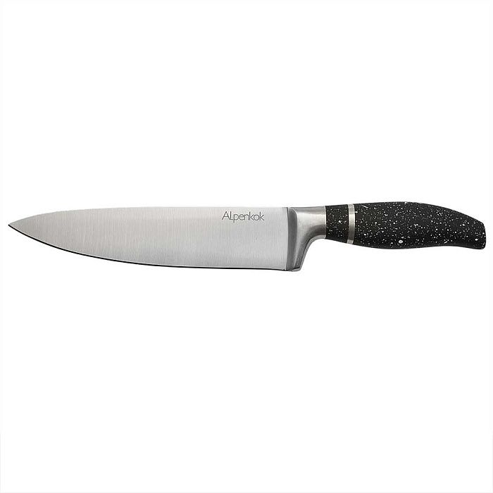 Нож большой поварской Alpenkok AK-2130/A Master черный гранит 20 см
