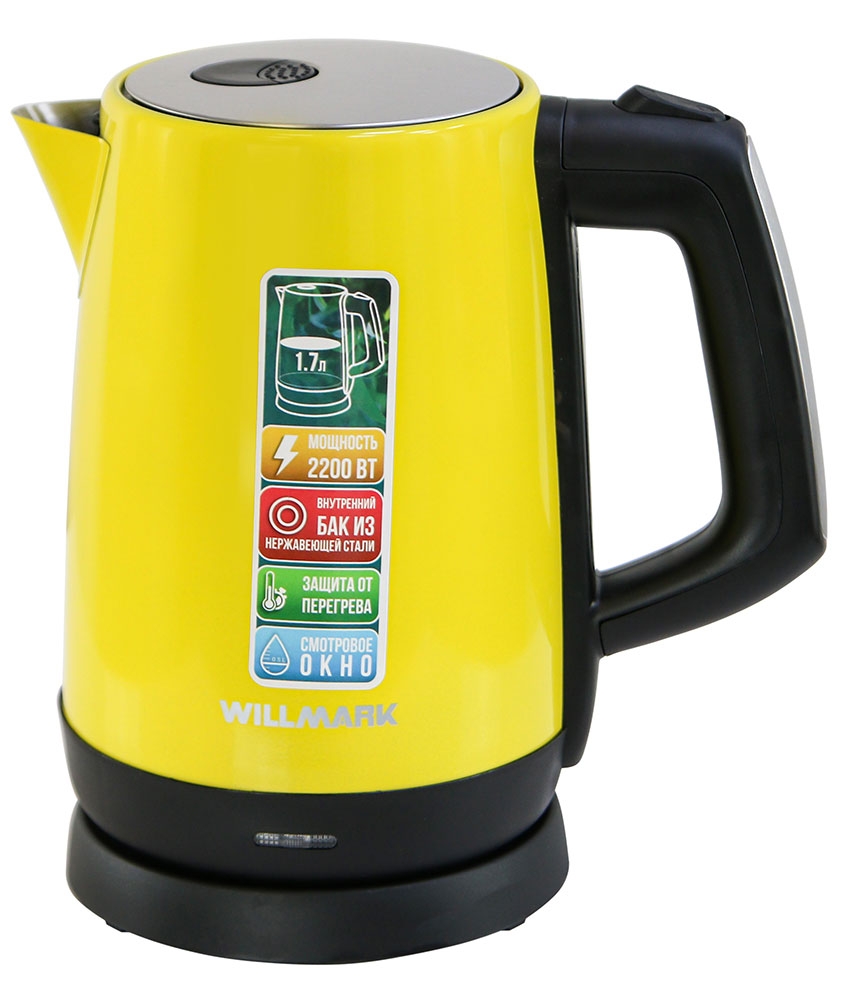 Электрочайник Willmark WEK-1758S желтый