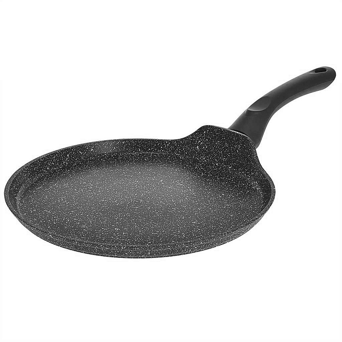Сковорода Alpenkok AK-0120/24N алюм. с индукц. дном и антипригар. покрытием BLACK MARBLE блинная