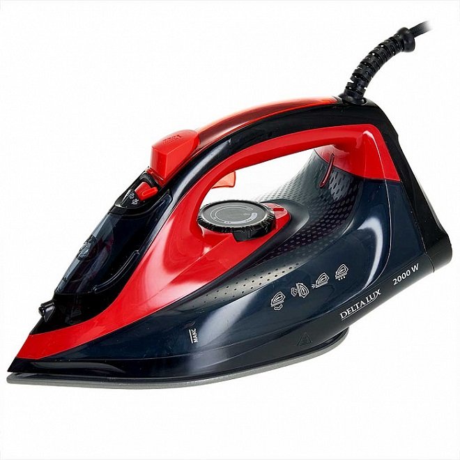 Утюг Delta LUX DE-3000 черный с красным