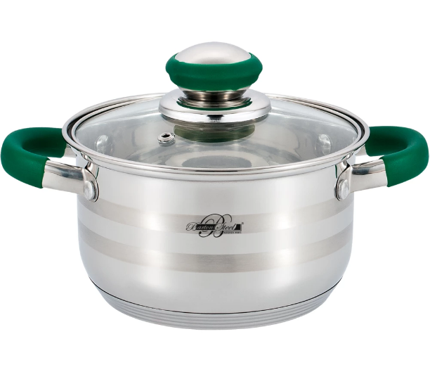 Кастрюля "Barton Steel" BS 2800-22 green 4,5л.
