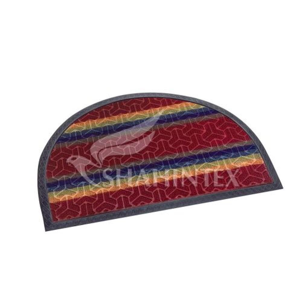 Коврик Shahintex LUX MULTICOLOR 40*60 придверный полукруг влаговпитывающий 5680 бордовый 45