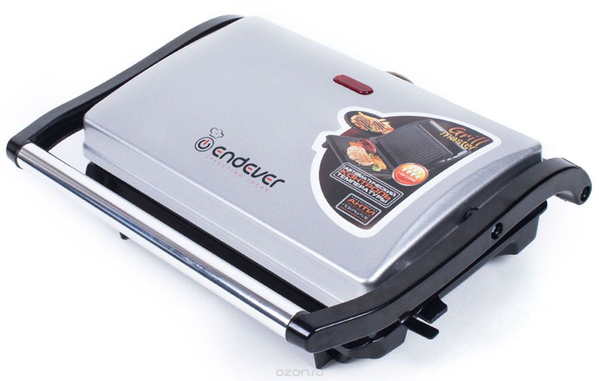 Гриль Endever Grillmaster 115, черный/серебристый