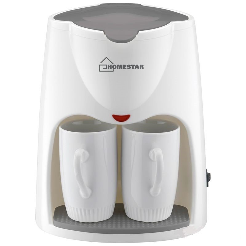Кофеварка Homestar HS-2020 бело/серая