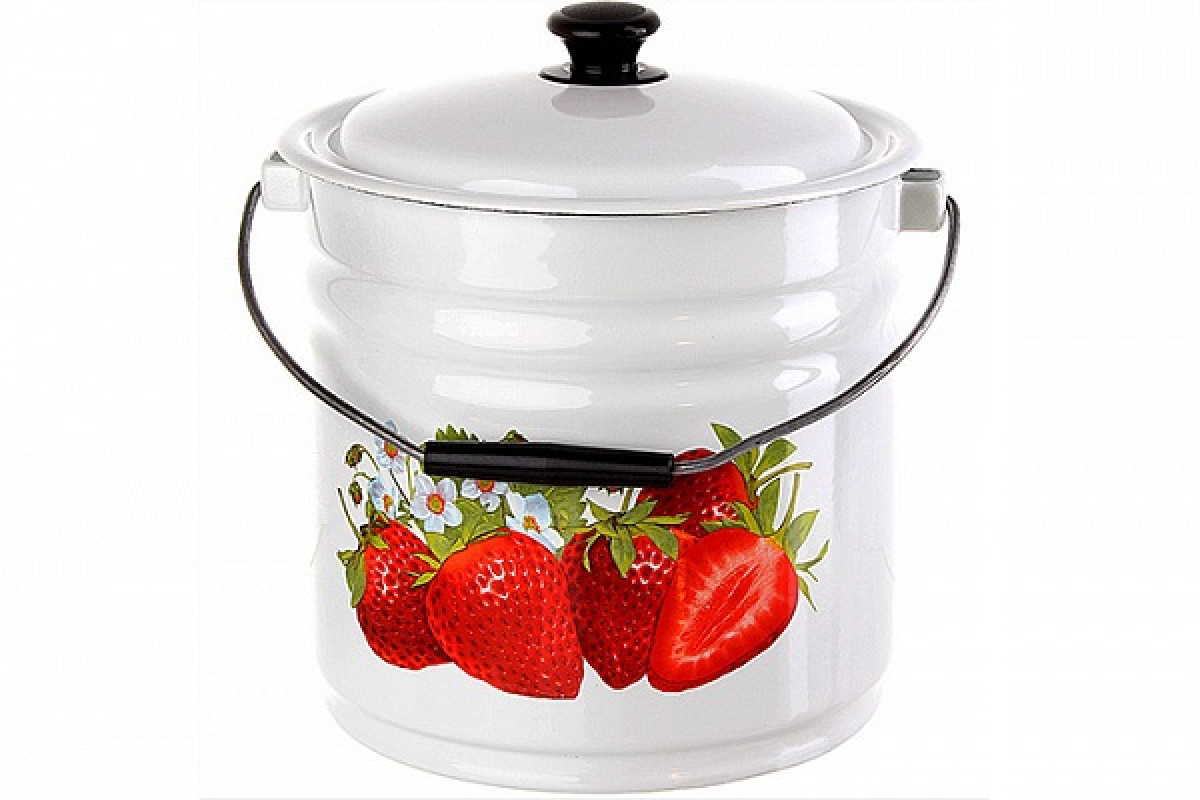 Ведро с крышкой 10 л Садовая клубника 41204-222/6-У2