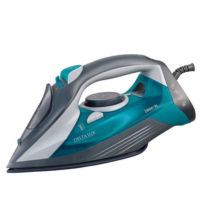 Утюг Delta LUX DE-3002 серый с бирюзовым