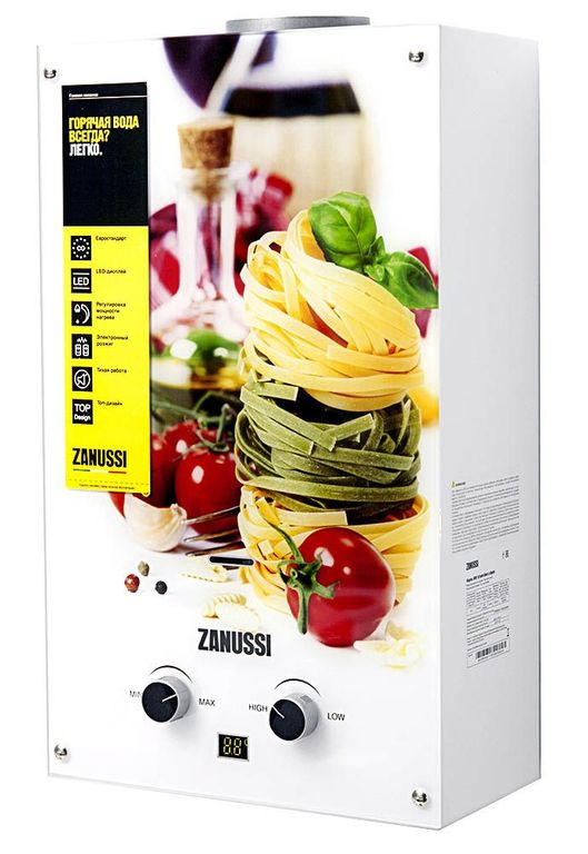Газовая колонка ZANUSSI GWH 10 Fonte Glass La Spezia