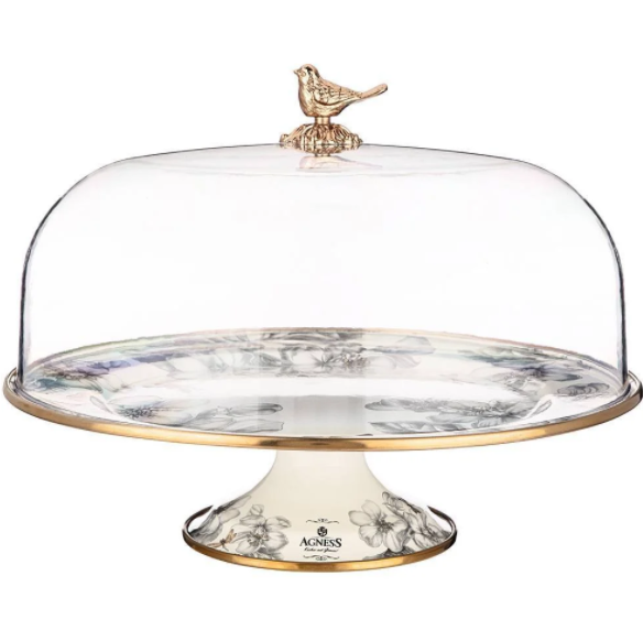 Тортовница Agness С Крышкой, Серия Яблоневый Сад, Диа.30см. 950-537