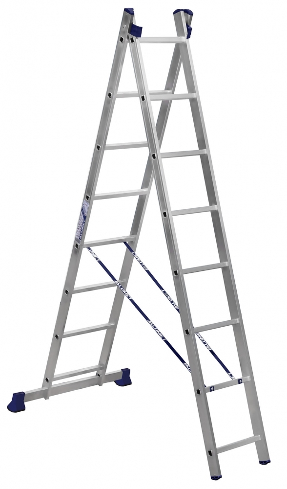 Лестница Stairs AL208 2-х секционная алюминиевая