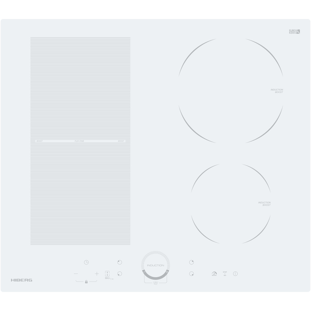 Встраиваемая поверхность стеклокерамическая Hiberg i-MS 6049 W