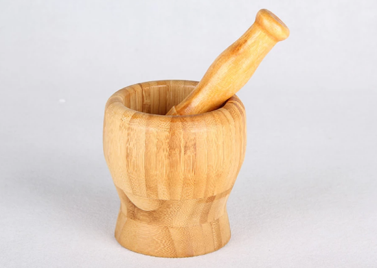 Ступка с пестиком бамбук 9.5х10 см 3508
