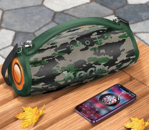 Портативная колонка HOCO HA4 Surge outdoor BT speaker (зеленый камуфляж)