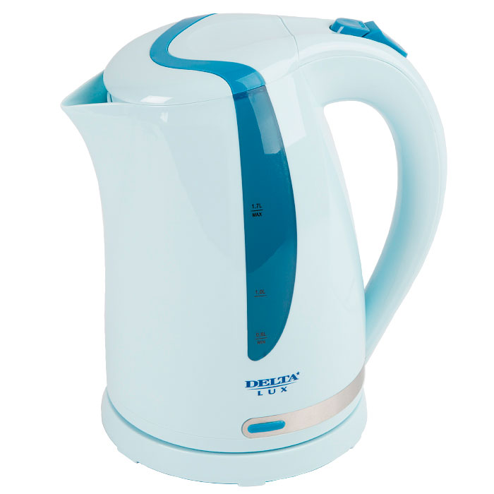 Чайник электрический 1,7л DELTA LUX DL-1016 голубой