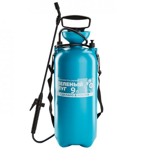 Опрыскиватель 9 л пневматический садовый Зеленый луг